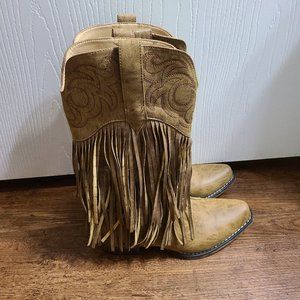 Ropper Women's Fringe Dance Cowboy Boots